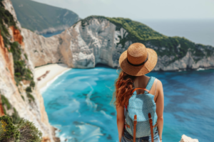 woman-straw-hat-zakynthos